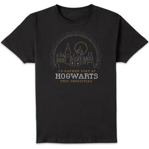 Original Hero Harry Potter I'd Rather Stay At Hogwarts Men's Christmas T-Shirt - Black - 3XL Original Hero Harry Potter I'd Rather Stay At Hogwarts Men's Christmas T-Shirt - Black - 3XL