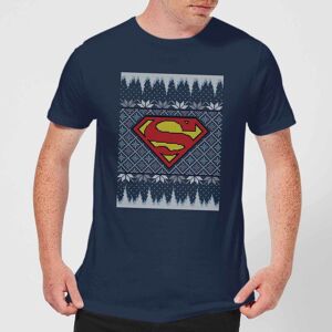 Original Hero DC Superman Knit Men's Christmas T-Shirt - Navy - XXL Original Hero DC Superman Knit Men's Christmas T-Shirt - Navy - XXL