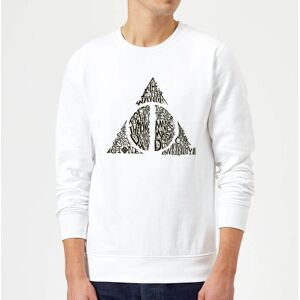 Original Hero Harry Potter Deathly Hallows Text Sweatshirt - White - XXL Original Hero Harry Potter Deathly Hallows Text Sweatshirt - White - XXL