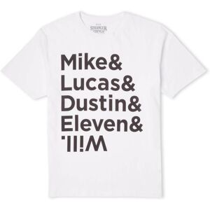 Original Hero Stranger Things Character Lineup Men's T-Shirt - White - L Original Hero Stranger Things Character Lineup Men's T-Shirt - White - L
