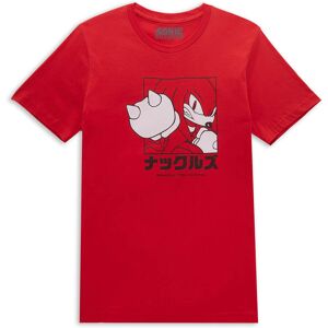 Sonic The Hedgehog Knuckles Katakana Men's T-Shirt - Red - XL Sonic The Hedgehog Knuckles Katakana Men's T-Shirt - Red - XL
