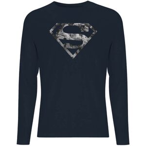 Original Hero DC Originals Marble Superman Logo Men's Long Sleeve T-Shirt - Navy - M Original Hero DC Originals Marble Superman Logo Men's Long Sleeve T-Shirt - Navy - M