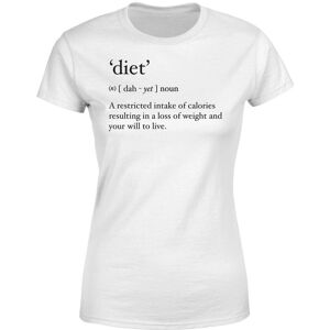 The Fitness Collection Dictionary Diet Women's T-Shirt - White - XXL - White