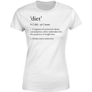 The Fitness Collection Dictionary Diet Women's T-Shirt - White - XXL - White
