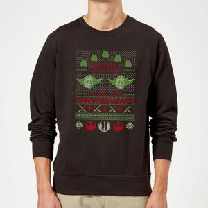 Original Hero Star Wars Merry Christmas I Wish You Knit Christmas Jumper - Black - L