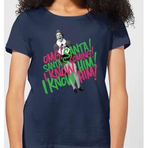 Original Hero Elf Santa! I Know Him! Women's Christmas T-Shirt - Navy - XL