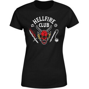 Original Hero Stranger Things Hellfire Club Vintage Women's T-Shirt - Black - XXL Original Hero Stranger Things Hellfire Club Vintage Women's T-Shirt - Black - XXL