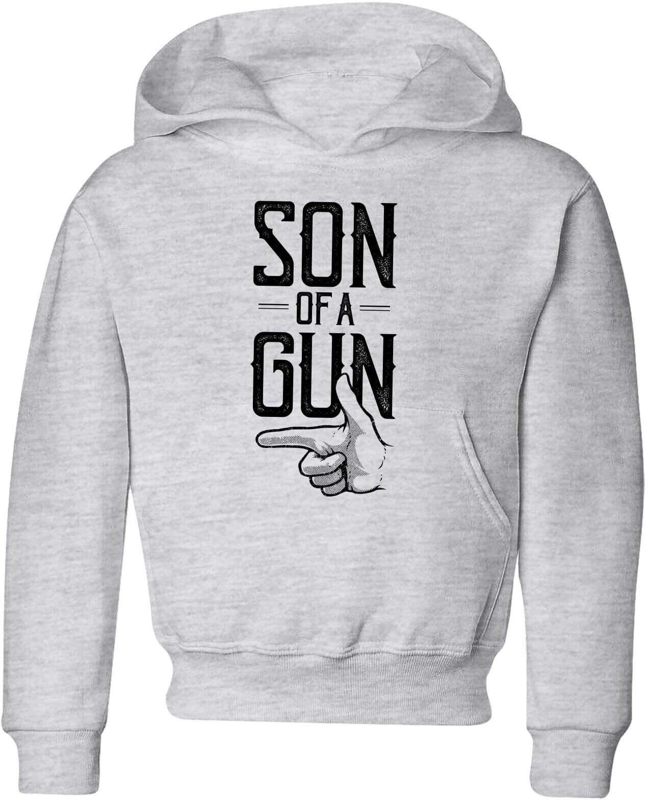 Duo Clothing Son Of A Gun Kids' Hoodie - Grey - 3-4 Years - Grey