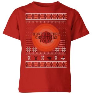 Original Hero Looney Tunes Knit Kids' Christmas T-Shirt - Red - 7-8 Years