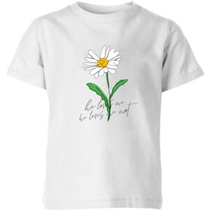 My Little Rascal He Loves Me, He Loves Me Not Kids' T-Shirt - White - 11-12 Years - White