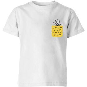 My Little Rascal Pineapple Pocket Kids' T-Shirt - White - 5-6 Years - White