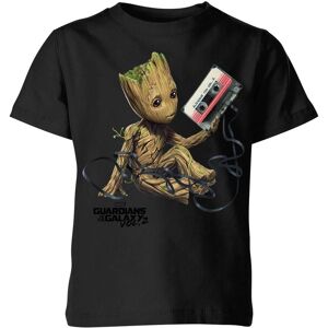 Original Hero Guardians Of The Galaxy Groot Tape Kids' Christmas T-Shirt - Black - 9-10 Years