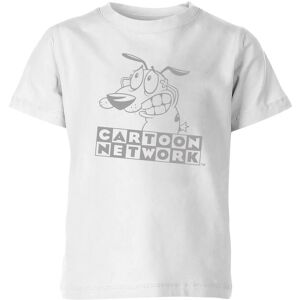 Original Hero Courage The Cowardly Dog Outline Kids' T-Shirt - White - 11-12 Years