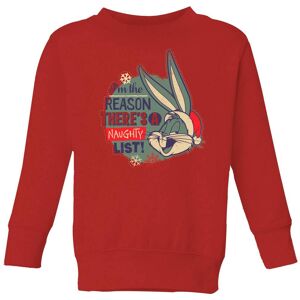 Original Hero Looney Tunes I'm The Reason There Is A Naughty List Kids' Christmas Jumper - Red - 3-4 Years Original Hero Looney Tunes I'm The Reason There Is A Naughty List Kids' Christmas Jumper - Red - 3-4 Years
