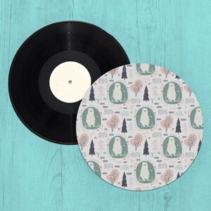 By IWOOT Bear Holding Flowers Turntable Slip Mat