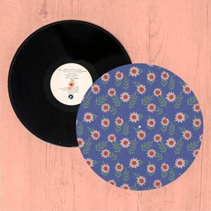 By IWOOT Illustrated Flower Turntable Slip Mat