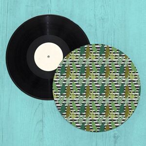 By IWOOT Modern Leaves Turntable Slip Mat