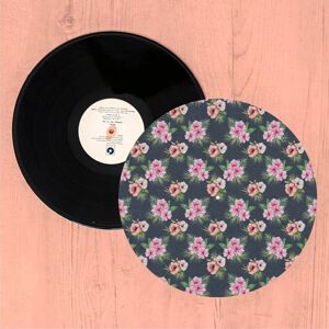 By IWOOT Hawaiian Surfer Flowers Turntable Slip Mat