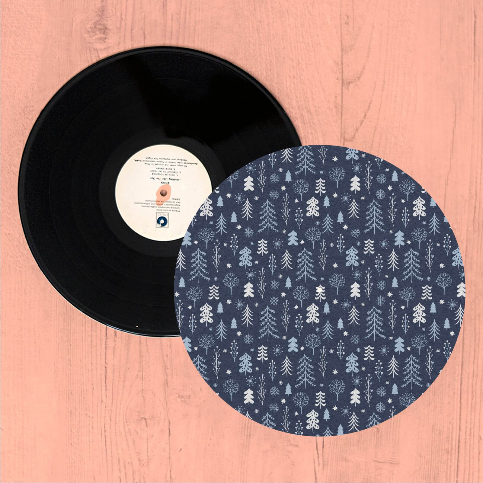 By IWOOT Dark Christmas Trees Turntable Slip Mat