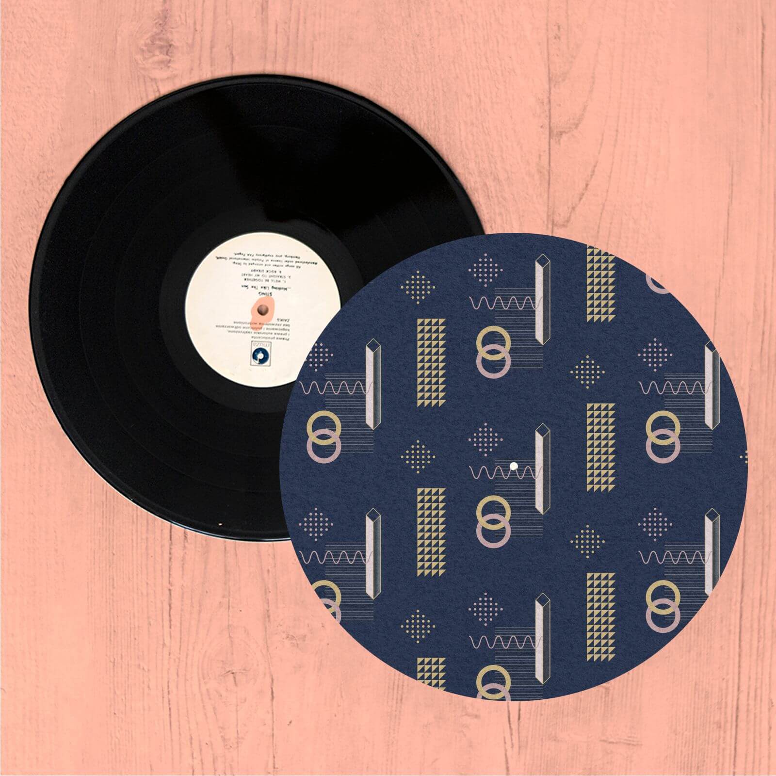 By IWOOT Pastel Graphic Turntable Slip Mat