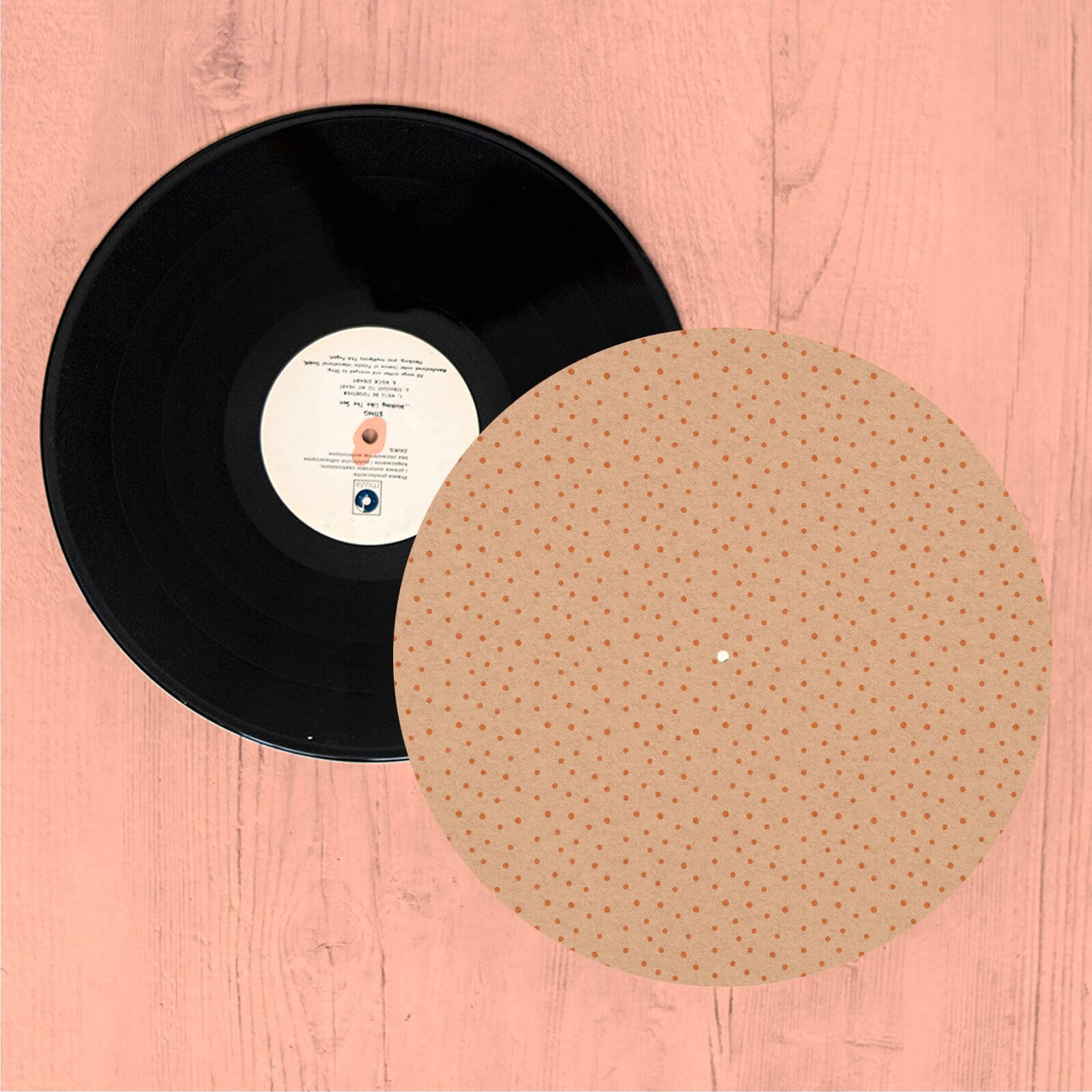 By IWOOT Peachy Dots Turntable Slip Mat