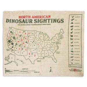 Original Hero Jurassic World Dino Sightings Map Fleece Blanket - L