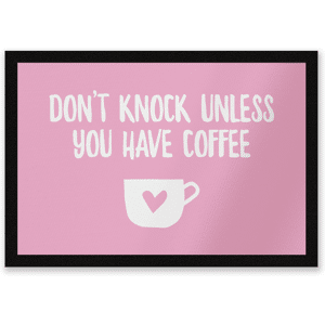Decorsome Don't Knock Unless You Have Coffee Entrance Mat