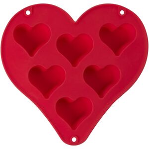 Premier Housewares Red Heart-Shaped Baking Mould - Silicone, Non-Stick Premier Housewares Red Heart-Shaped Baking Mould - Silicone, Non-Stick
