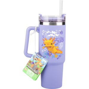 PALADONE Minecraft Purple 900Ml Insulated Cup And Straw PALADONE Minecraft Purple 900Ml Insulated Cup And Straw