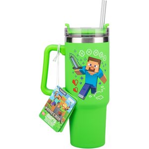 PALADONE Minecraft Green 900Ml Insulated Cup And Straw PALADONE Minecraft Green 900Ml Insulated Cup And Straw