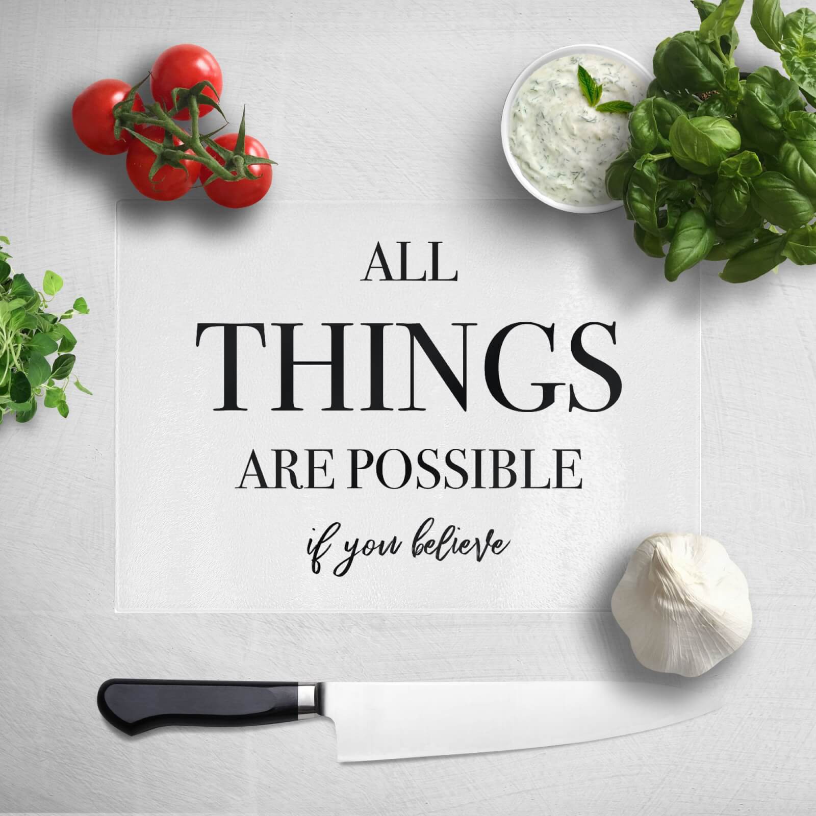 By IWOOT All Things Are Possible If You Believe Chopping Board