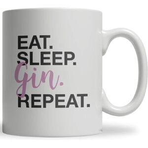 By IWOOT Eat Sleep Gin Repeat Ceramic Mug By IWOOT Eat Sleep Gin Repeat Ceramic Mug