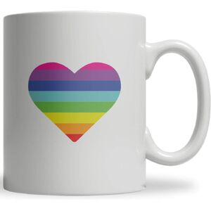 By IWOOT Rainbow Heart Ceramic Mug By IWOOT Rainbow Heart Ceramic Mug