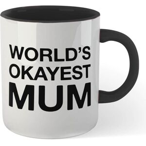 By IWOOT World's Okayest Mum Mug - White/Black By IWOOT World's Okayest Mum Mug - White/Black