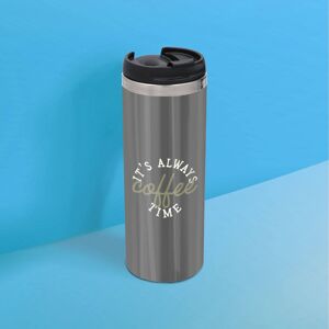 By IWOOT It's Always Coffee Time Stainless Steel Travel Mug By IWOOT It's Always Coffee Time Stainless Steel Travel Mug