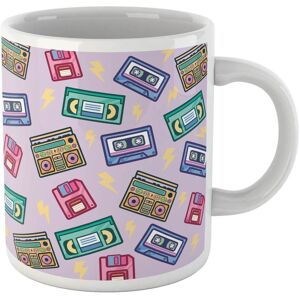 By IWOOT 90's Product Scattered Pattern White Mug Mug By IWOOT 90's Product Scattered Pattern White Mug Mug