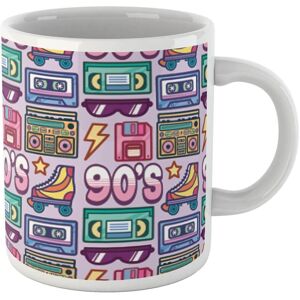 By IWOOT 90's Product Tiled Pattern White Mug Mug By IWOOT 90's Product Tiled Pattern White Mug Mug