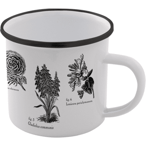 By IWOOT Flowers Enamel Mug – White By IWOOT Flowers Enamel Mug – White