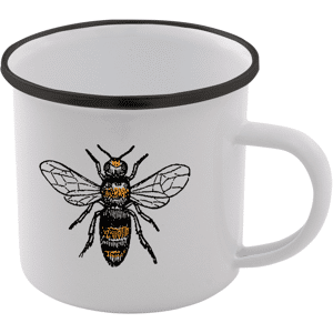 By IWOOT Bees Enamel Mug – White By IWOOT Bees Enamel Mug – White