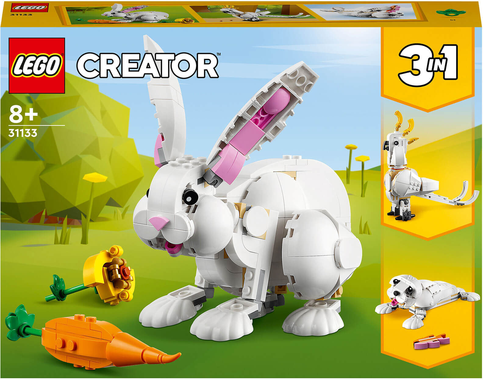 LEGO Creator: 3in1 White Rabbit Toy Animal Figures Set (31133)