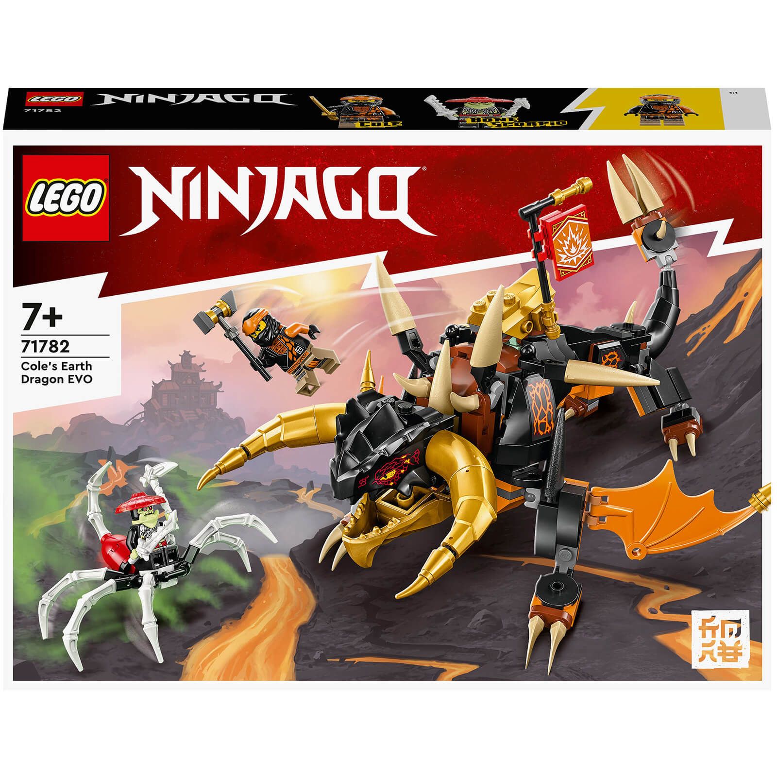 LEGO NINJAGO: Cole’s Earth Dragon EVO Ninja Action Toy (71782)