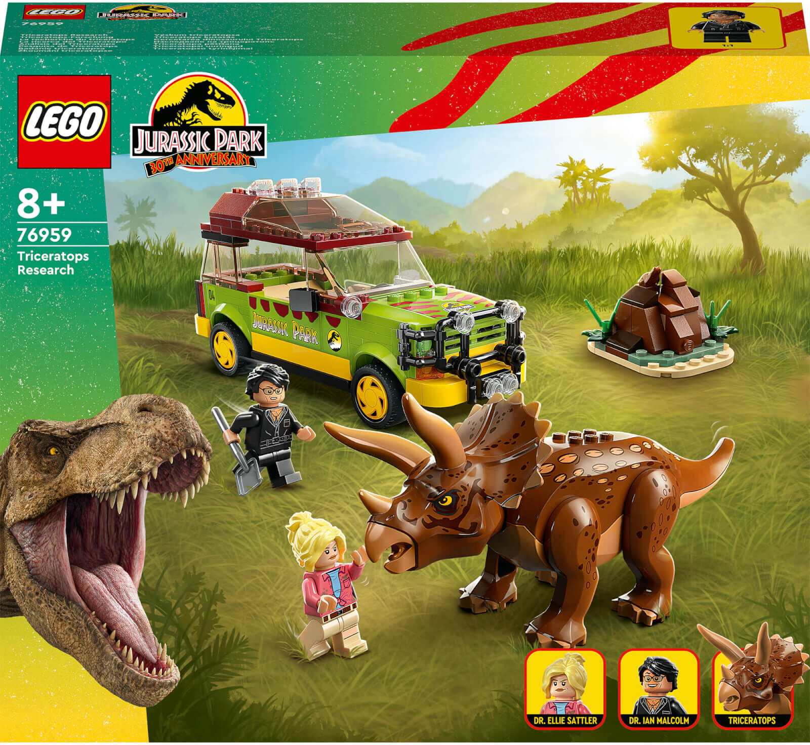 LEGO Jurassic Park Triceratops Research with Car Toy (76959)