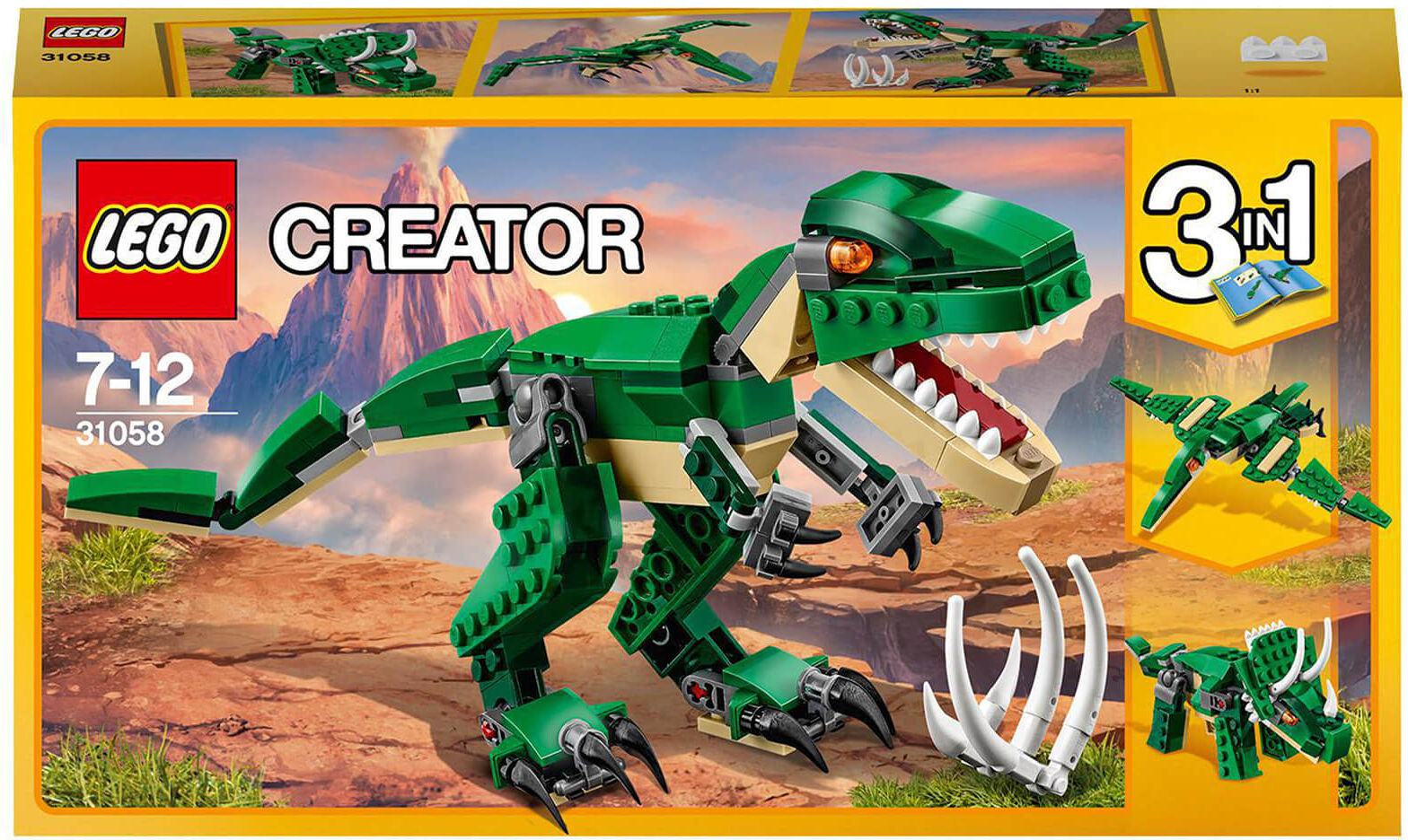 LEGO Creator: 3 in 1 Mighty Dinosaurs Model Building Set (31058)