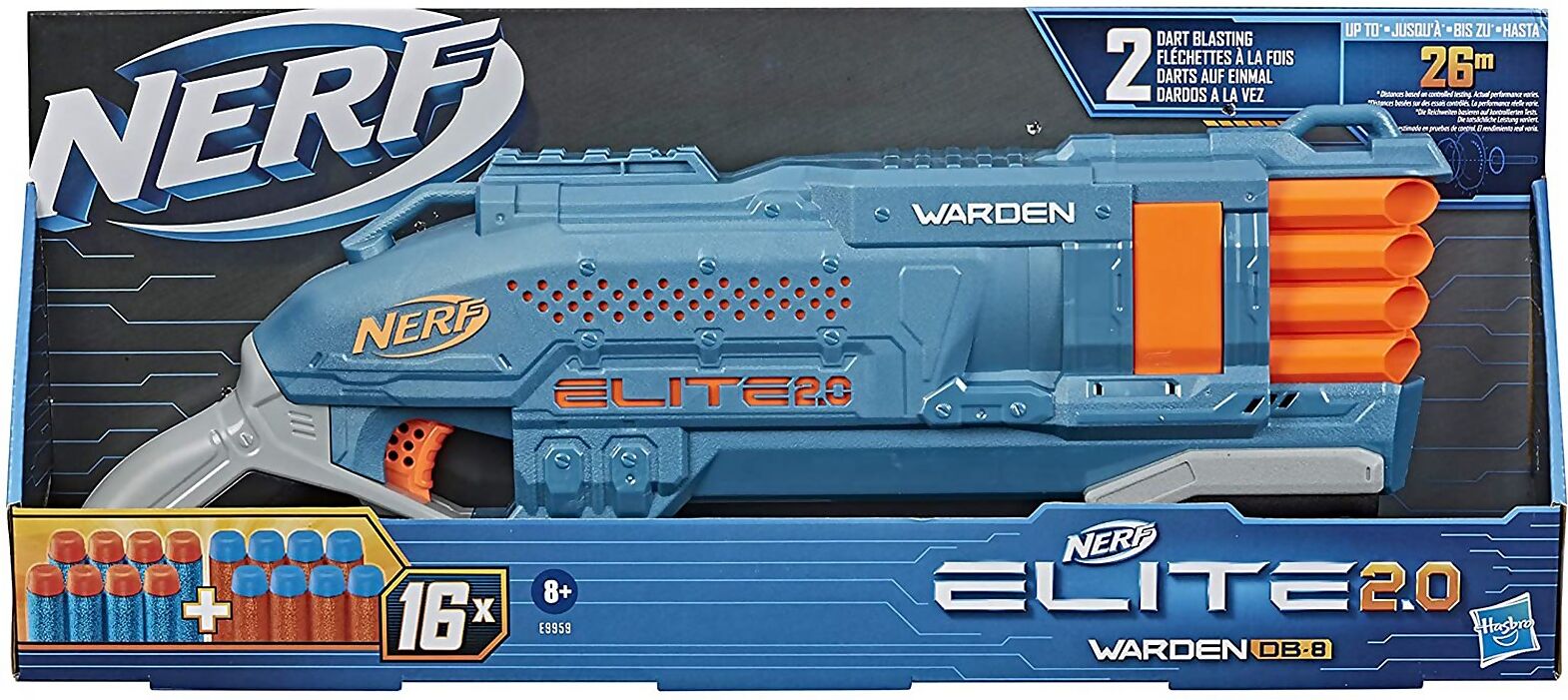 NERF Elite 2.0 Warden DB 8 Blaster