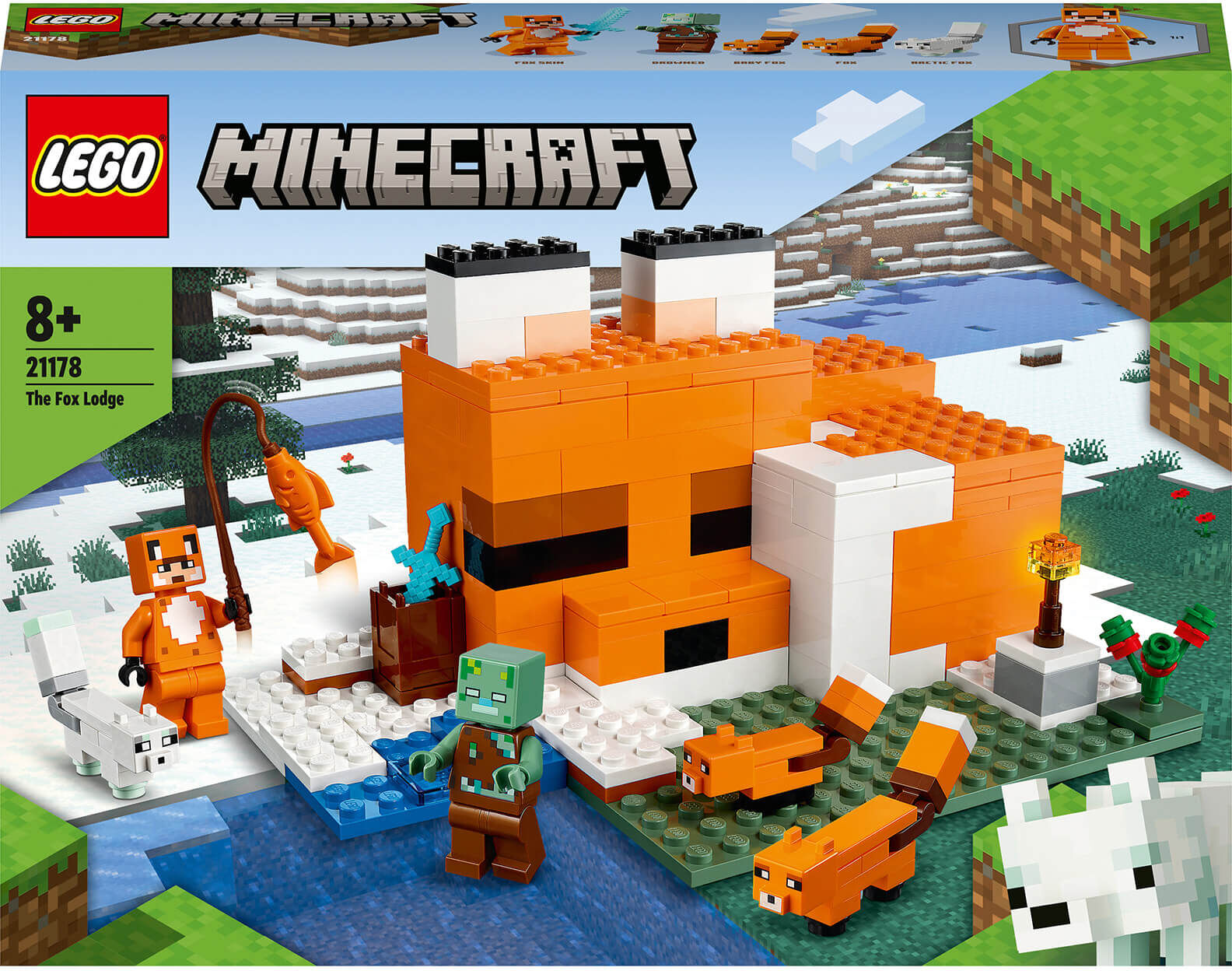 LEGO Minecraft: The Fox Lodge House Animals Toy (21178)