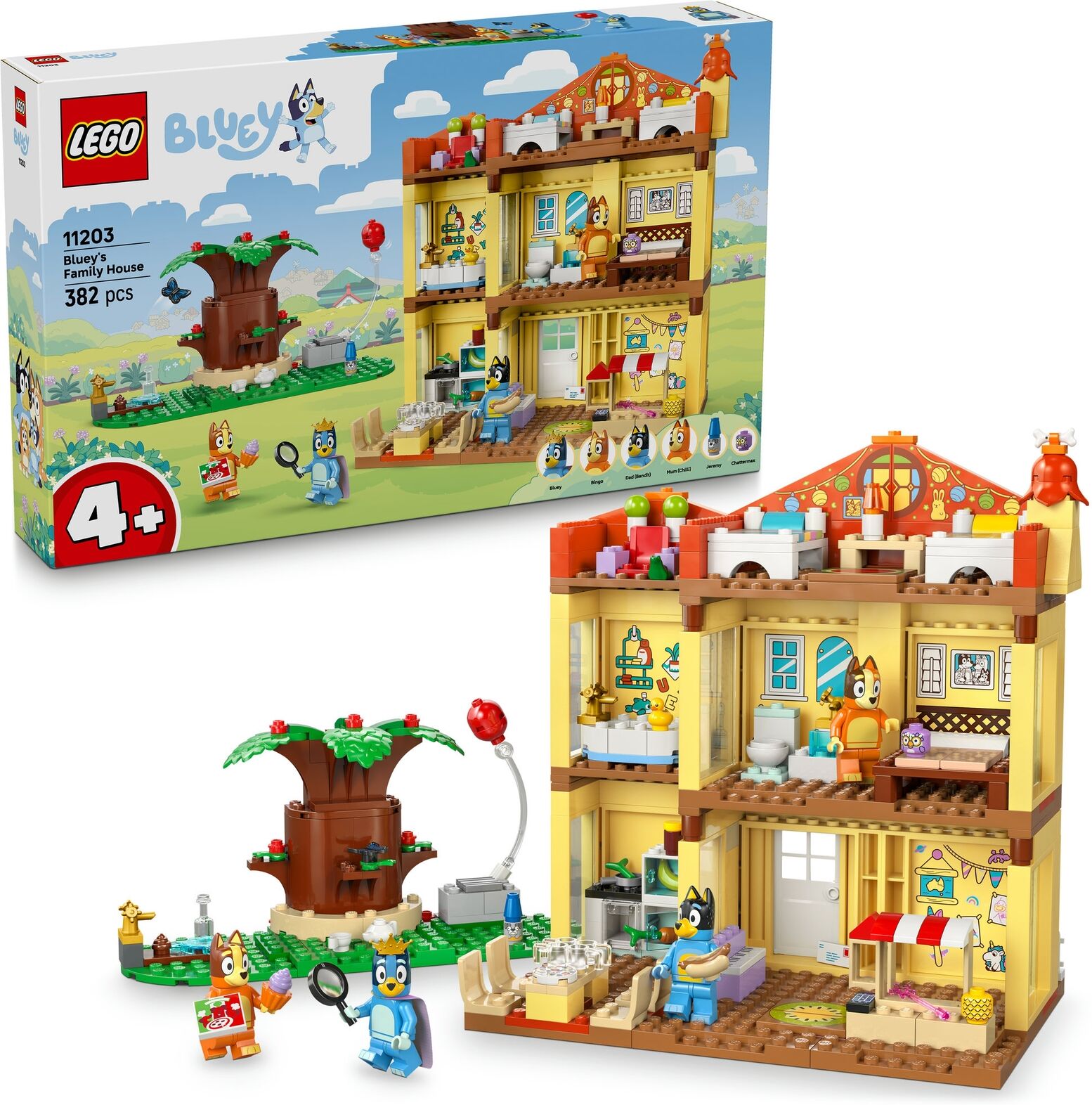 LEGO® Bluey: Bluey’s Family House Playset, Home-Building Kit 11203