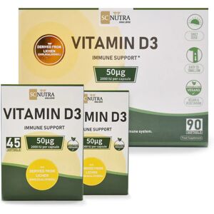 SC Nutra Vegan Vitamin D3 90 Softgels 2000IU / 50μg