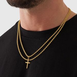 CRAFTD London Make Your Own Set (Gold) - Cross + Chain / Rope 3mm (55cm)
