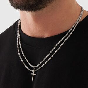 CRAFTD London Make Your Own Set (Silver) - Cross + Chain / Rope 3mm (55cm)