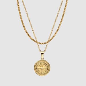 Gold Compass Pendant & Chain Set - Men's Jewelry Gift Sets   CRAFTD London